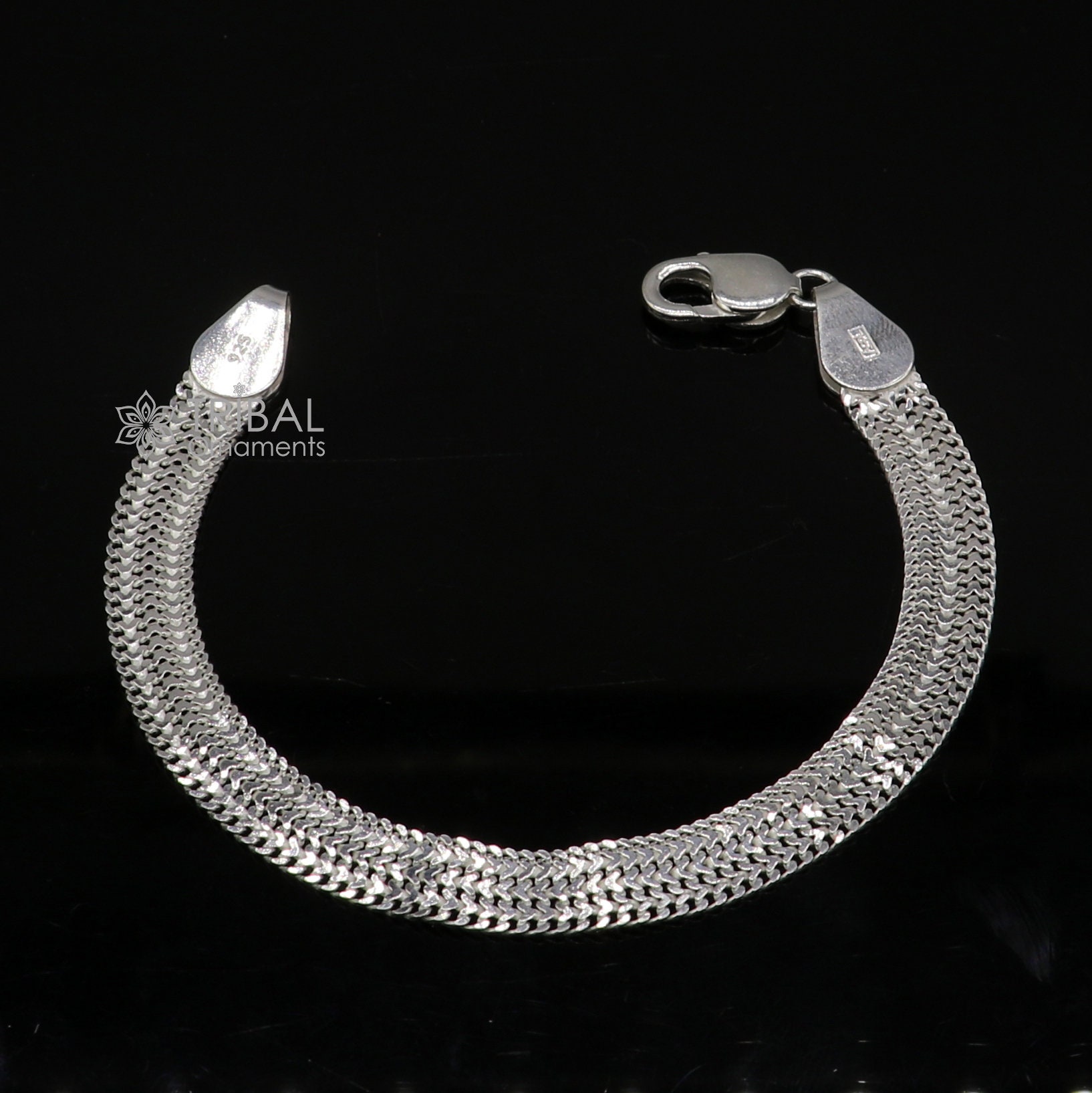 9mm Vintage Design Pure 925 Sterling Silver Handmade Amazing