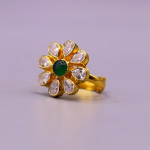 22kt gelb gold handmade fabulous stellengebunden zertifiziert hallmarkierte Blume Form indian einfachen Schmuck