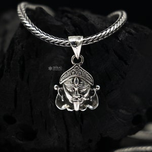 925 Sterling silver goddess MAHAKALI / KALI MATA design divine kali devi maa pendant for protection nsp700
