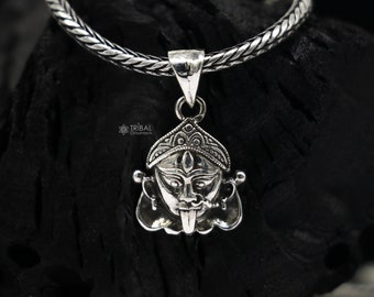 925 Sterling silver goddess MAHAKALI / KALI MATA design divine kali devi maa pendant for protection nsp700