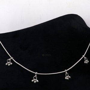 All sizes 925 sterling silver snake chain with hanging drops waist chain, belly chain wedding saree chain belly dance tribal jewelry wch27