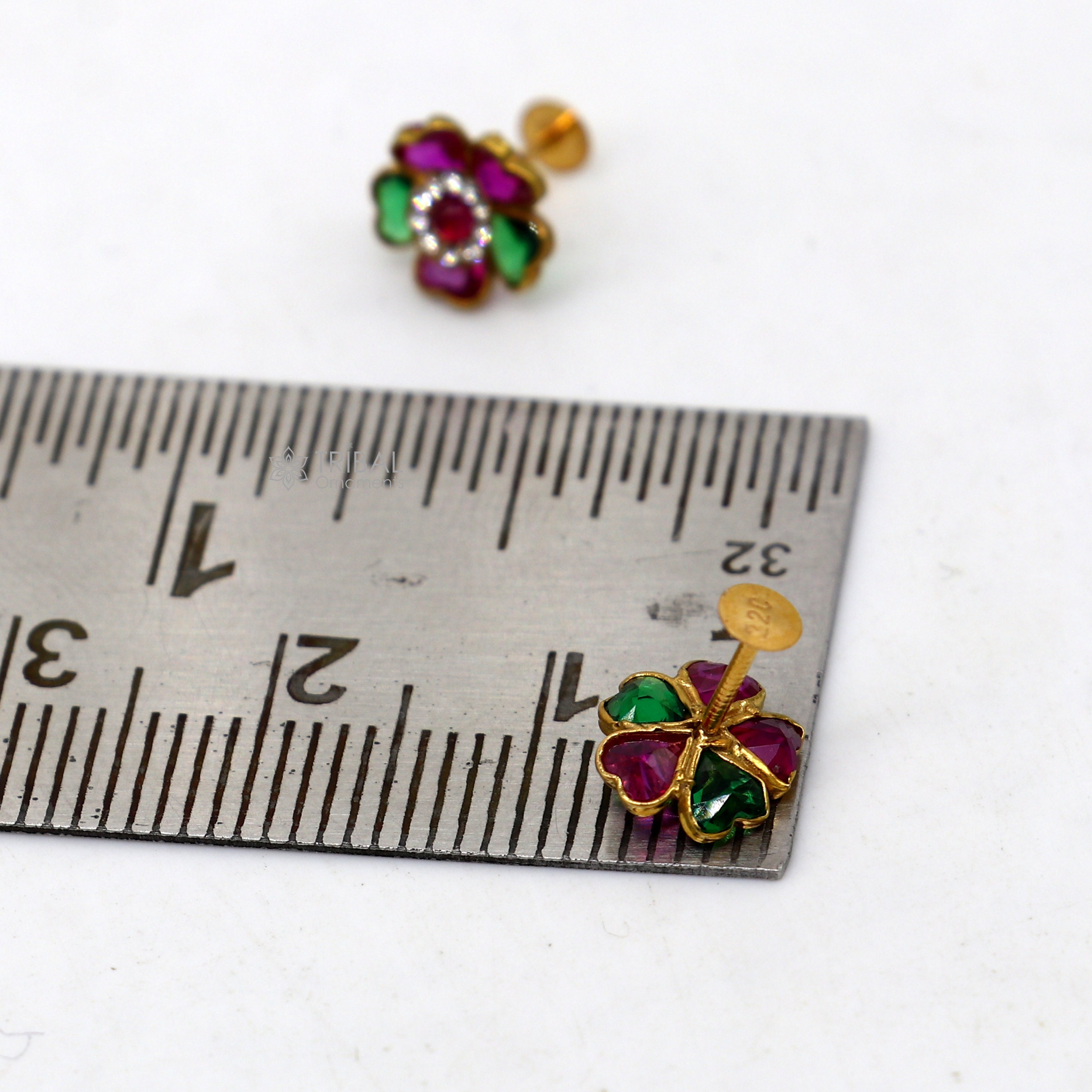 Genuine 14k Yellow Gold Handmade Fabulous Cubic Zircon Stone