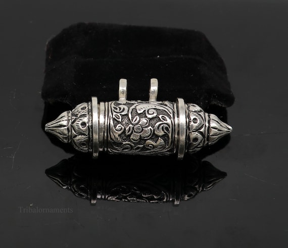 925 Sterling Silver Handmade Vintage Nakshi Work Trendy Design Pendant Amulet Excellent Tribal Ethnic Container Box Pendant Jewelry Ssp832 Etsy Denmark