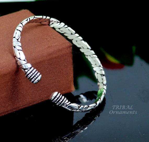 SILVER CUFF KADA  TRIBAL ORNAMENTS