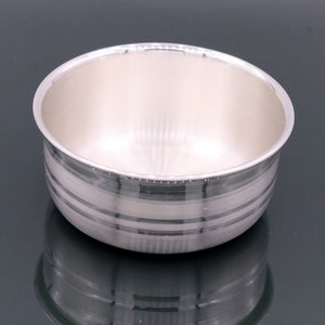 Plain design handmade 999 solid silver bowl, silver vessels, silver utensils, solid silve baby bowl for medical use for health sv07