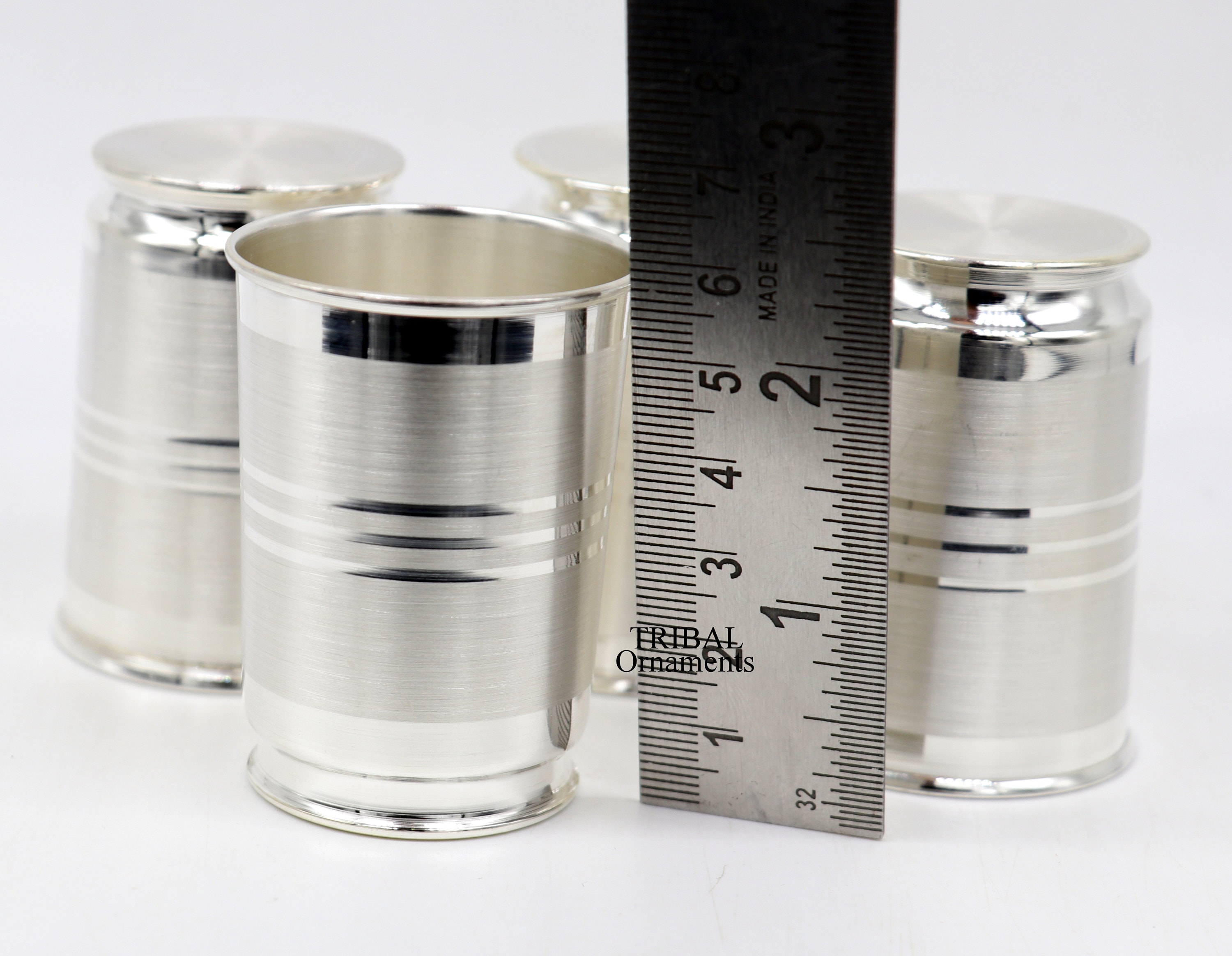 999 Pure Fine Silver Handmade Water Milk Cup Tumbler, All Sizes