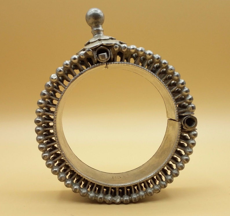 Vintage handmade original antique silver cuff bracelet fabulous design tribal women/'s ethnic jewelry from rajasthan india cb03