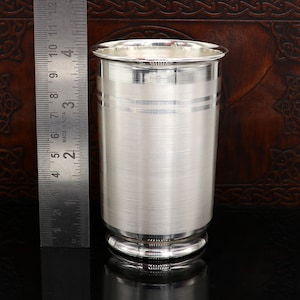 999 pure solid silver handmade 4 inches water glass/milk tumbler, best baby set, excellent baby gifting utensils, silver article sv124