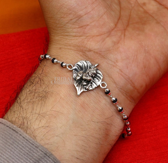 Amazing Krishna Laddu Gopala Rakhi 925 Sterling Silver Handmade