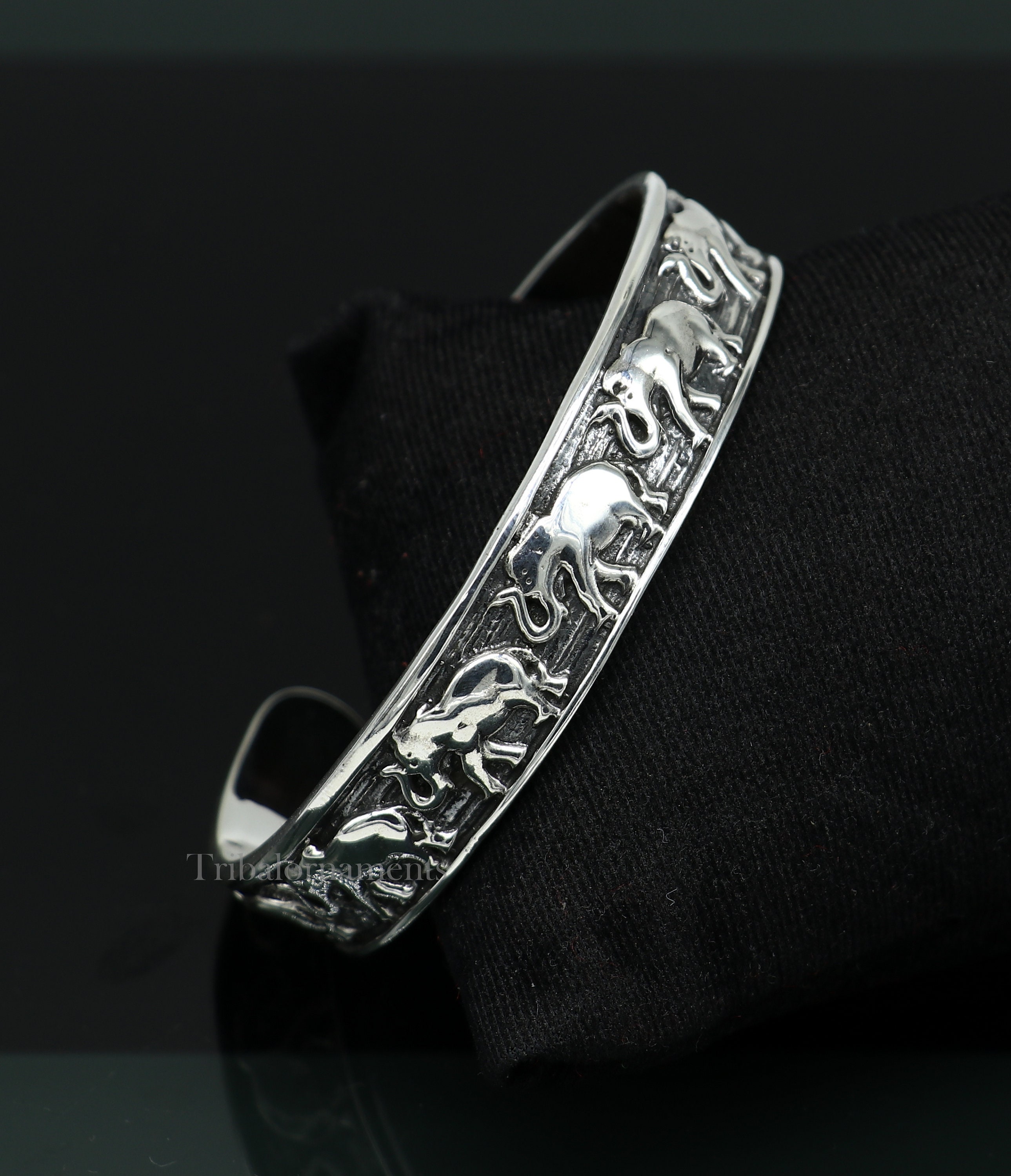 KINGWHYTE Bracciale Animale In Argento 925 Elefante/Pinguino/Panda Con Cuore Regolabile