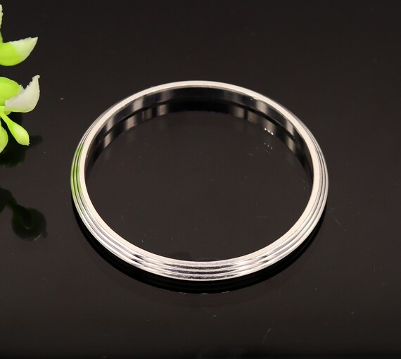 Amazing Punjabi Sikkha Solid Silver Kada Bangle Bracelet