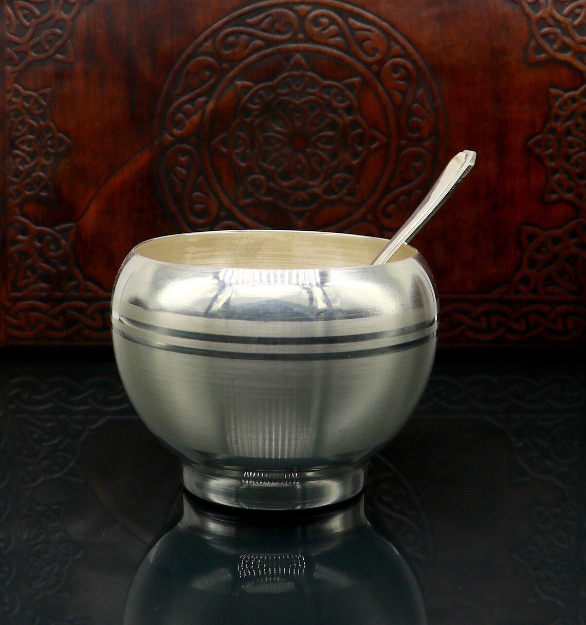 999 Fine Silver Handmade Small Baby Bowl and Spoon Set Silver Etsy UK