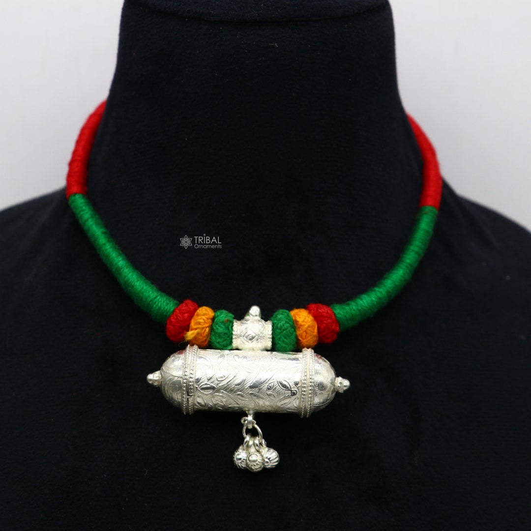 925 Sterling Silver Handmade Ethnic Cultural Tribal Pendant