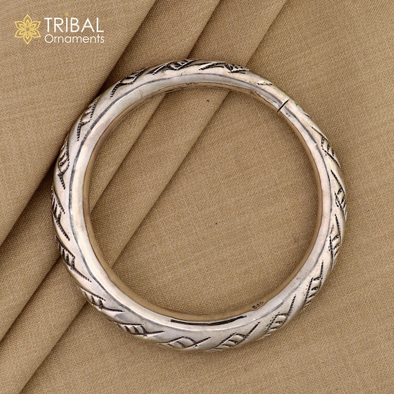 925 Sterling Silver Handmade Bangle Bracelet Kada Unisex