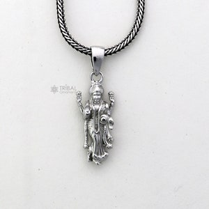 925 sterling silver handmade Goddess Maha Lakshmi / laxmi pendant, amazing divine lakshmi maa pendant gifting jewelry NSP827
