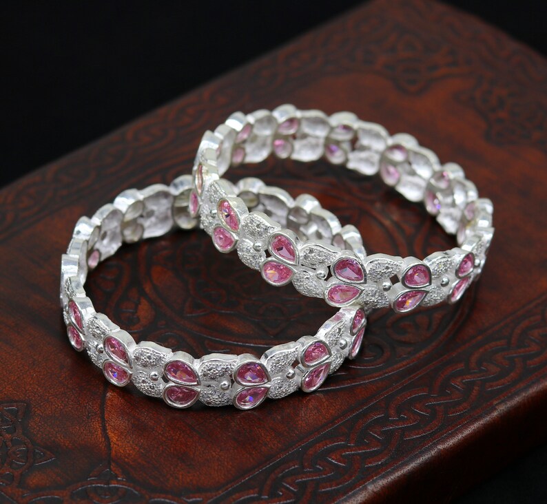 gorgeous multicolor stone stone stylish bangle excellent bridesmaid tribal jewelry nba77 925 sterling silver handmade Customized bangle