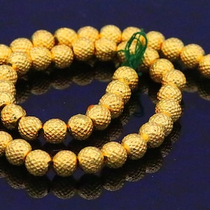 Lot of 50 pieces Vintage handmade 20kt yellow gold beads ball for excellent jewelry making idea tribal rajasthani beads