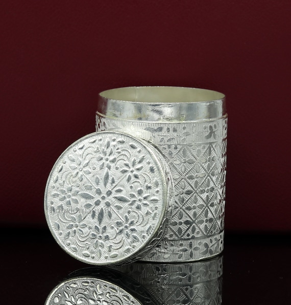 Solid silver trinket box clearance