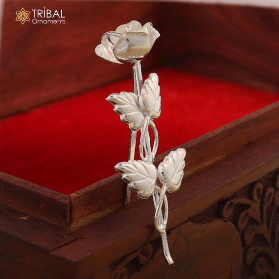 925スターリングシルバーの花のプージャ神寺院用品、シルバー崇拝用品