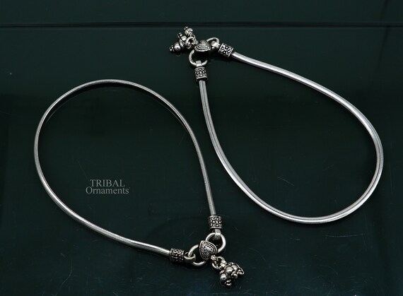 【TATIANA】(Silver925) Ball n Snake Chain Layered Bracelet 925 Sterling Silver Snake Chain Ankle Bracelet, Excellent