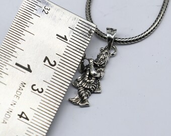 クリシュナ神 925 スターリングシルバーの小さなペンダント
