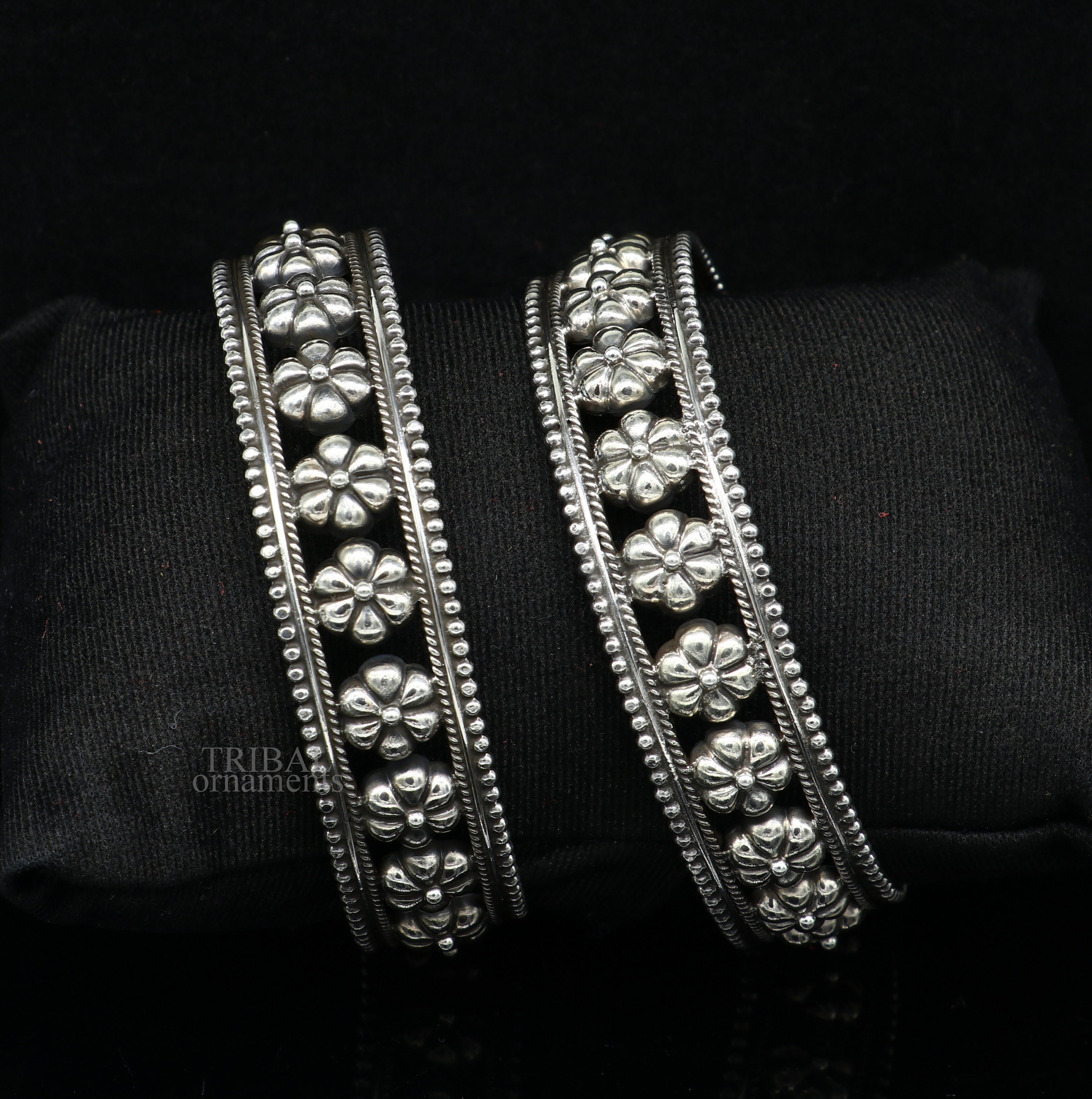 925 Sterling Silver Handmade Gorgeous Vintage Floral Design