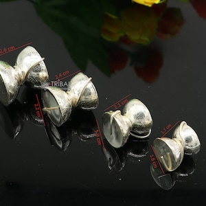Unique style sterling silver handmade lord shiva small damaru, amasing lord shiva damaru puja article from india su1146
