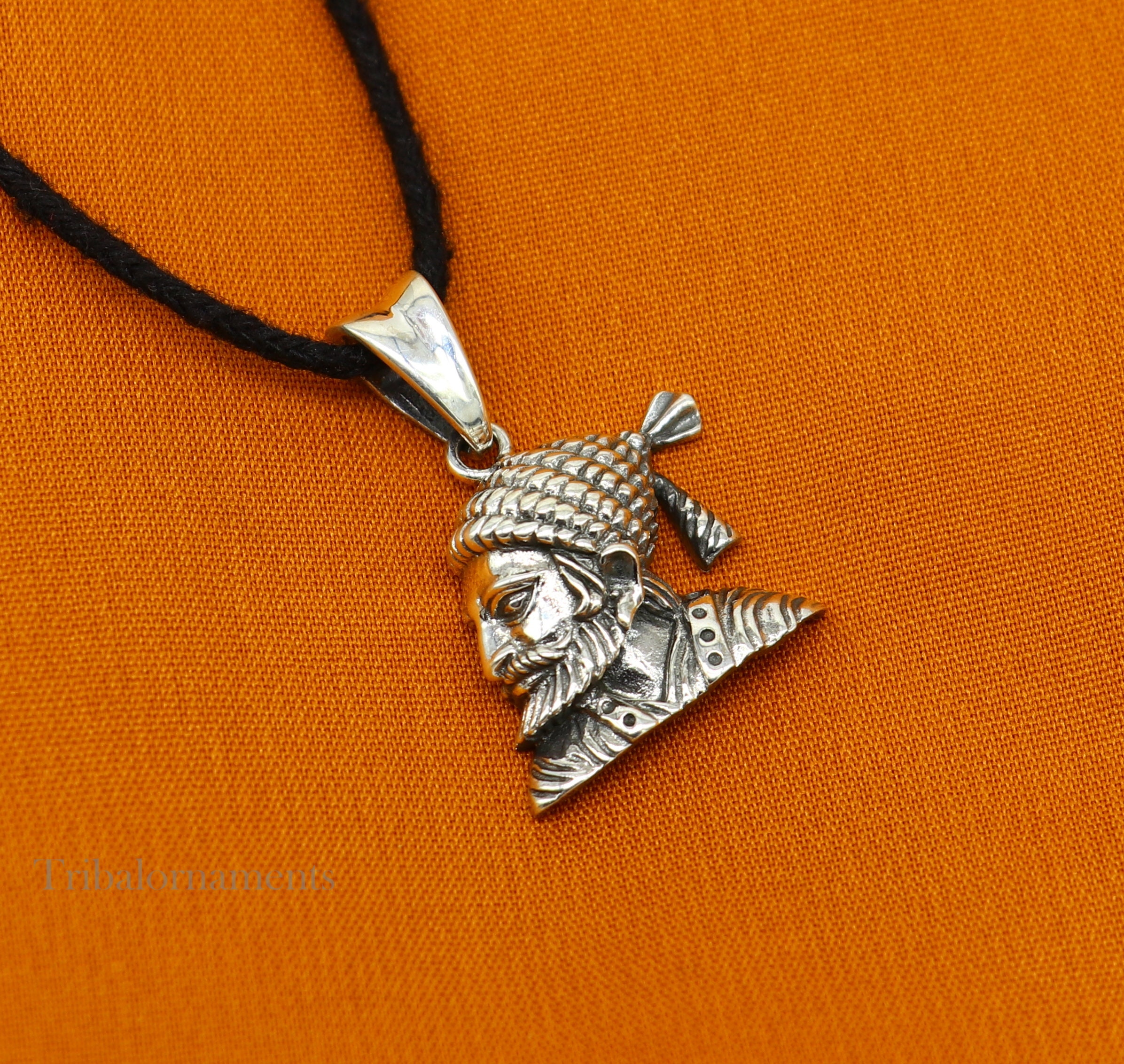 Gold Plated Shivaji Maharaj Maratha Reversible Chain Pendant Locket Necklace  Jewellery for Men and Women