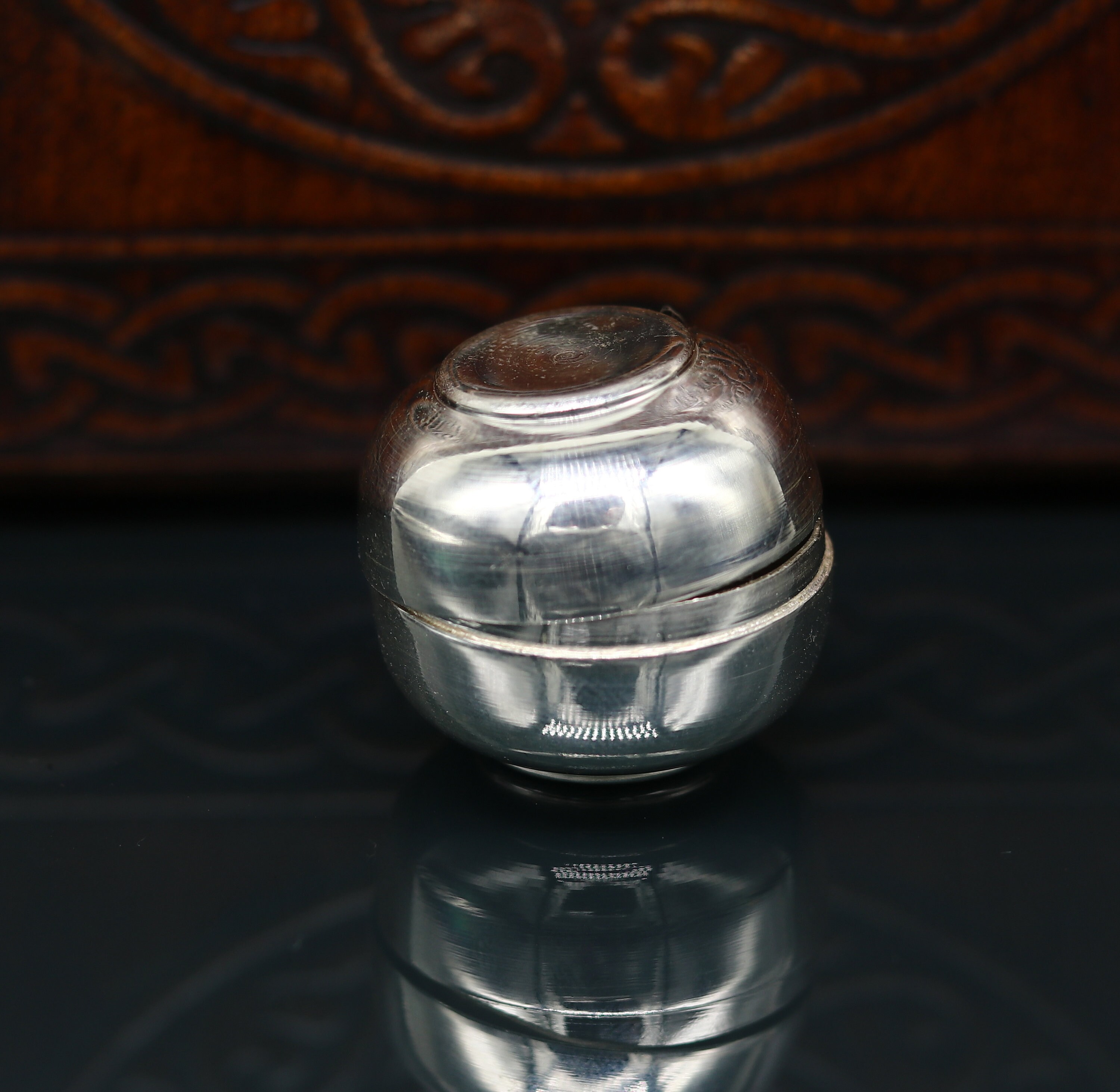 999 Fine Silver Handmade Gorgeous Small Idol's Prasad Box
