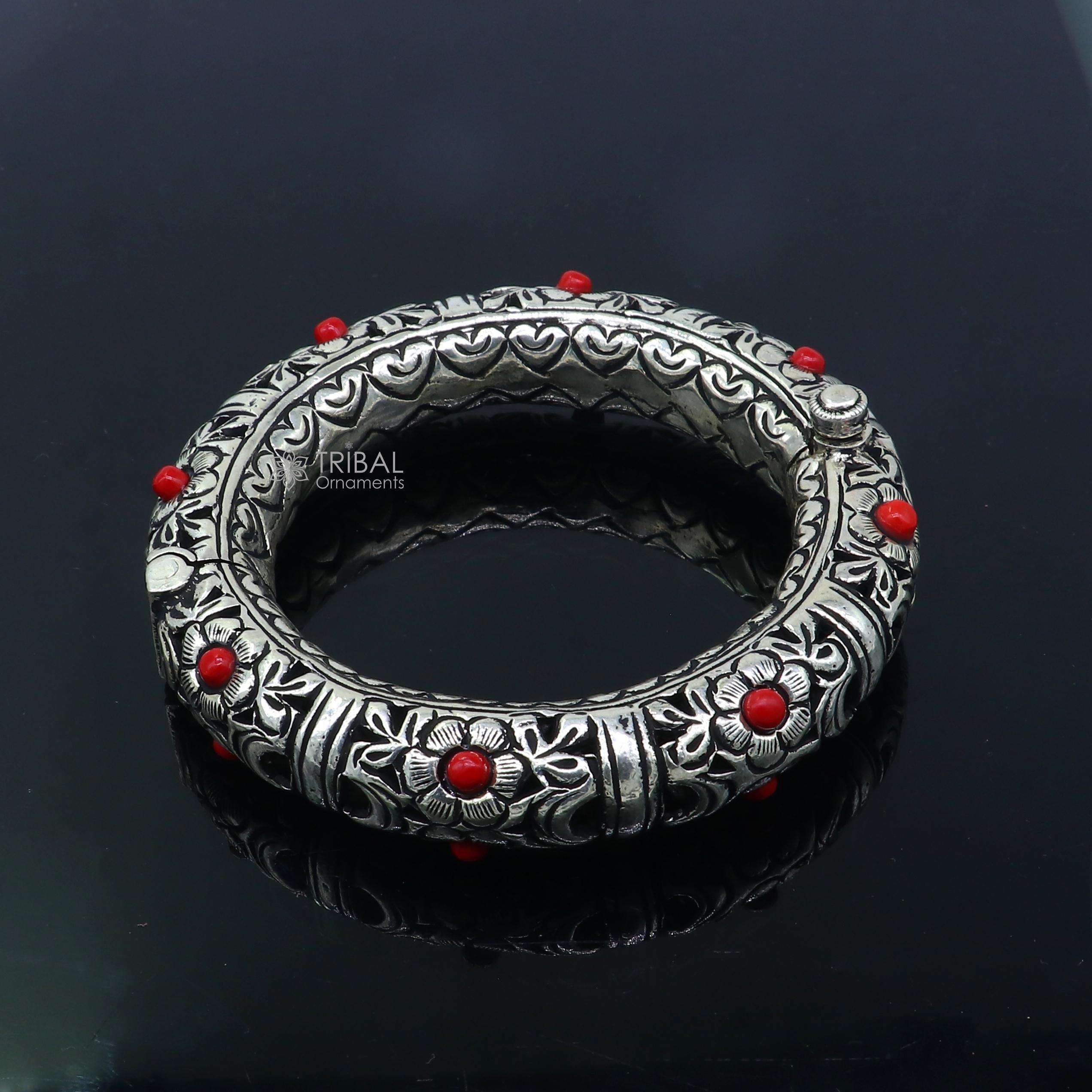 925 Sterling Silver Handmade Flower Work Vintage Chitai Work