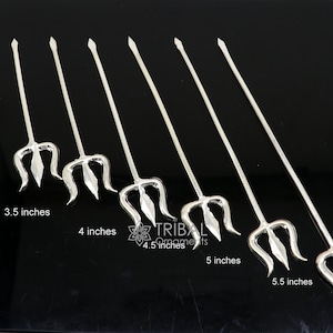 925 silver Divine Lord shiva Trident Trishul puja article utensils, goddess trishul trident , god accessories  from india su1106
