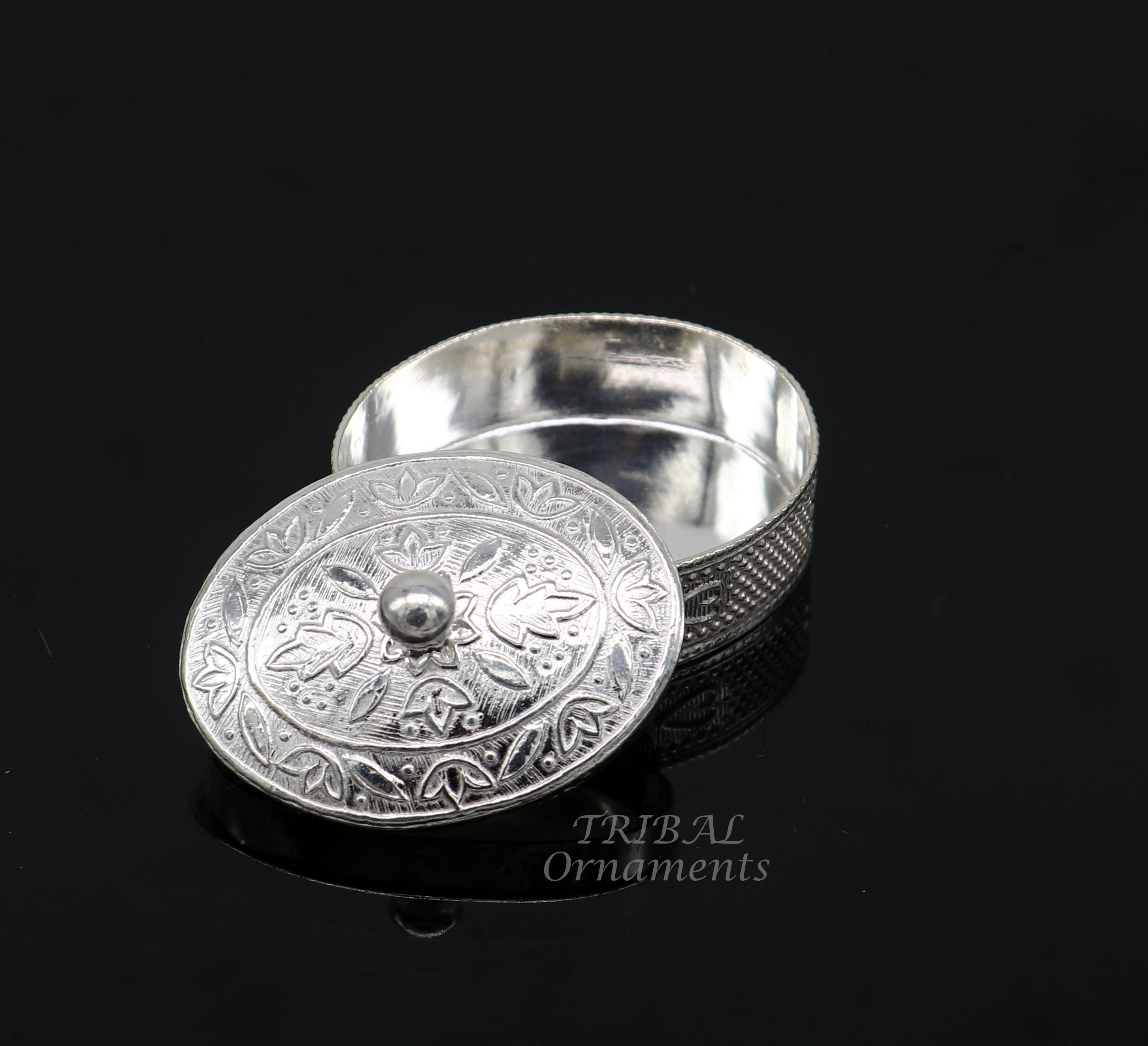 925 Sterling Silver Trinket Box, Kajal Box/casket Box Bridal 925 Sterling Silver Trinket Box, Kajal Box/casket Box Bridal