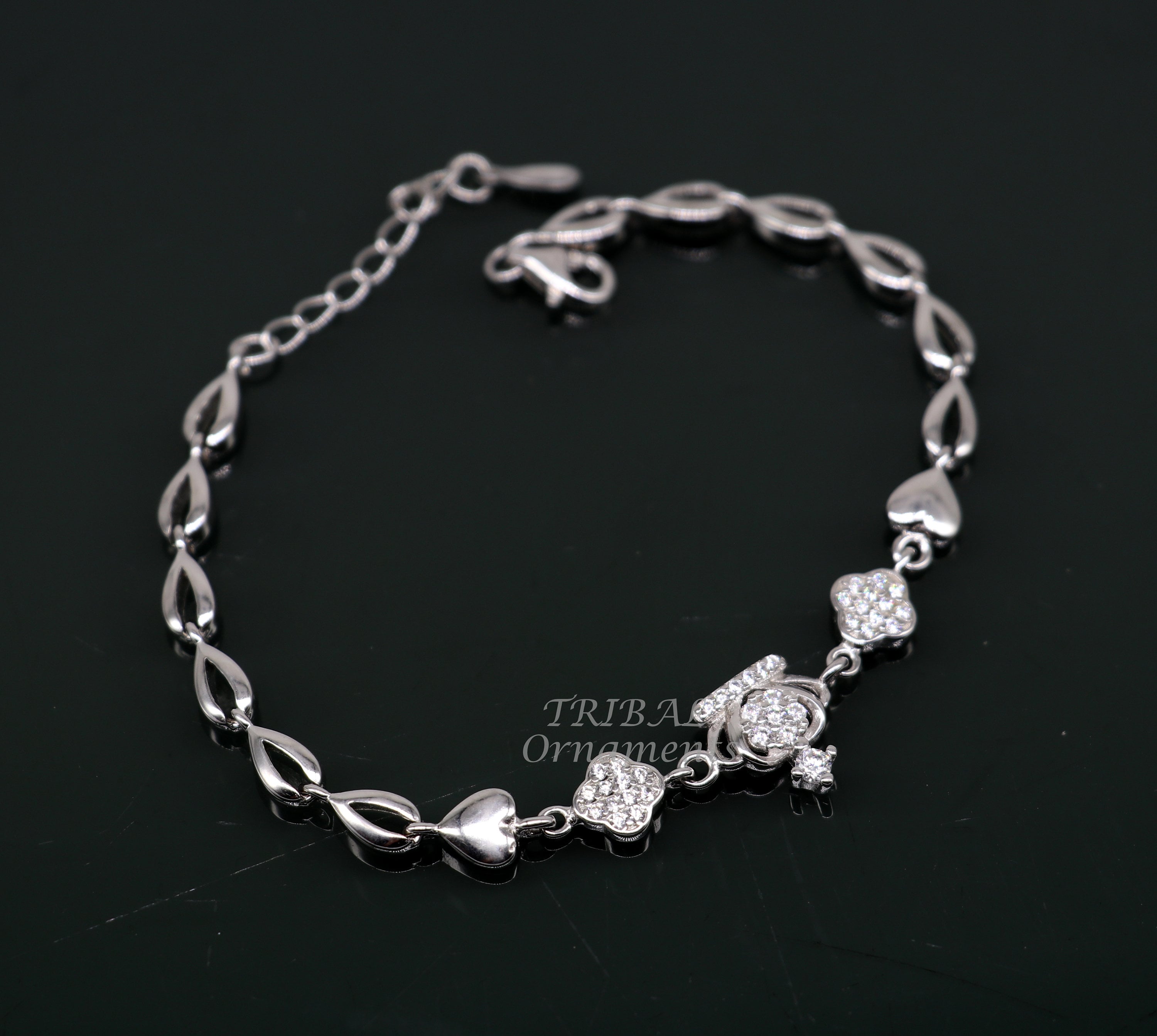 リンクチェーンブレスレット　シルバー925 ハンドメイド wj18b_1.jpg