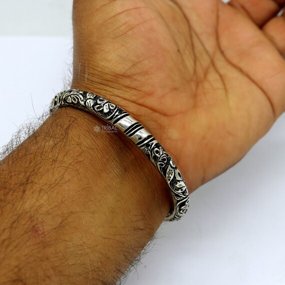 925 Sterling Silver Handmade Chitai Bangle Bracelet Kada 925 Sterling Silver Handmade Chitai Bangle Bracelet Kada