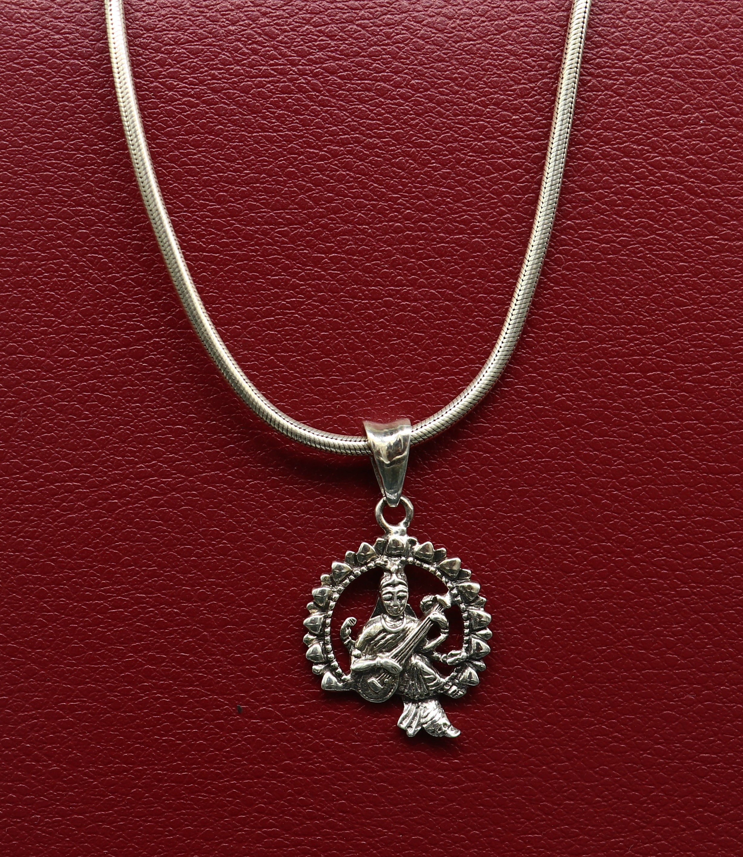 925 Sterling Silver Unique Design Goddess Saraswati/sharda - Etsy