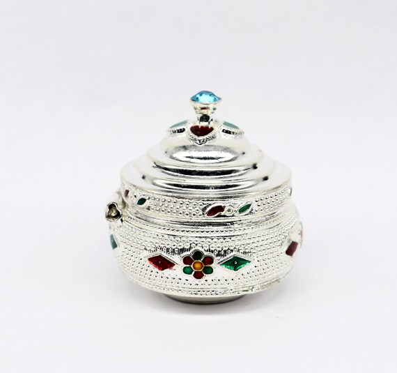 Vintage antique design Solid silver handmade trin… - image 5