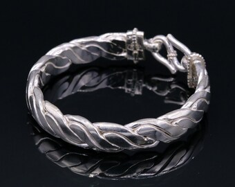 アクセサリー vintage silver925 design bracelet Vintage Antique Design Handmade Excellent Authentic Solid