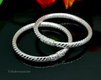 Exclusive Design Sterling Silver Amazing Bangle Bracelet Kangan Chudi Excellent Customized Design Bangle Kada Gift Tribal Jewelry Nba204 Etsy Australia