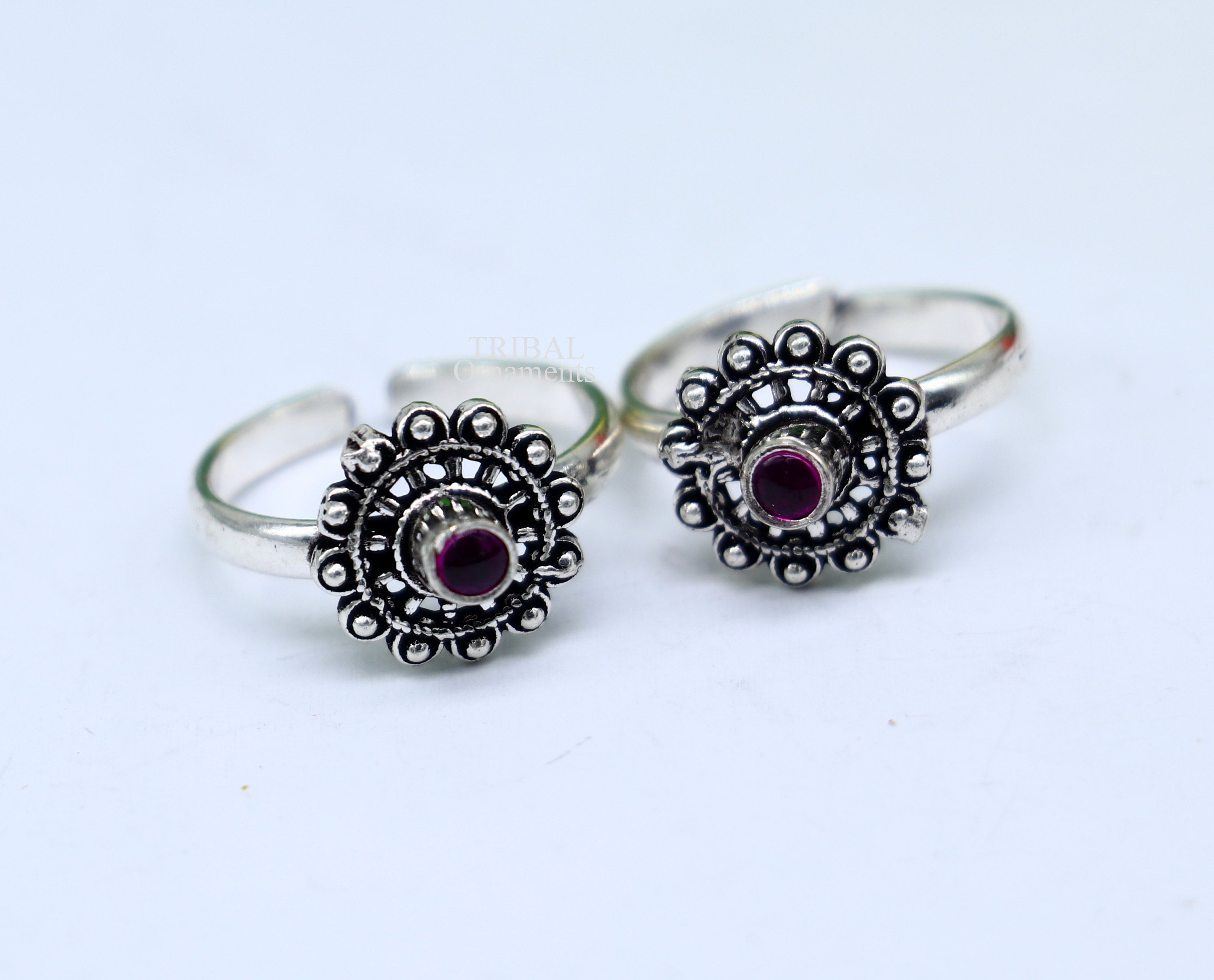 German silver toe rings for girls and women. | K M HandiCrafts India
