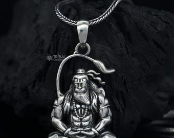 Hanuman silver pendant discount