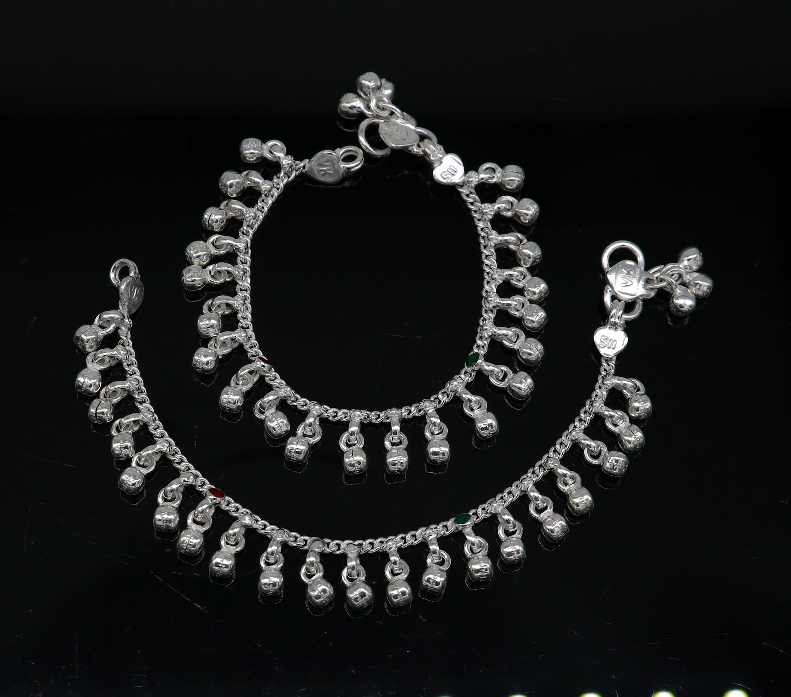 5 Handmade Sterling Silver New Born Baby Anklets Etsy