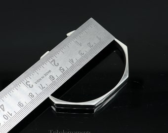 Plain Shiny Solid 925 Sterling Silver Handmade Adjustable