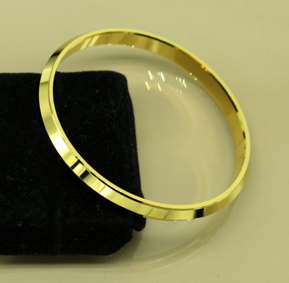 Punjabi Sikh Solid Silver Handmade Gold Polished Baby Bangle