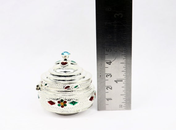 Vintage antique design Solid silver handmade trin… - image 9