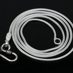Solid sterling silver handmade snake chain pendant chain, necklace chain, oxidized silver chain trendy style jewelry ch141