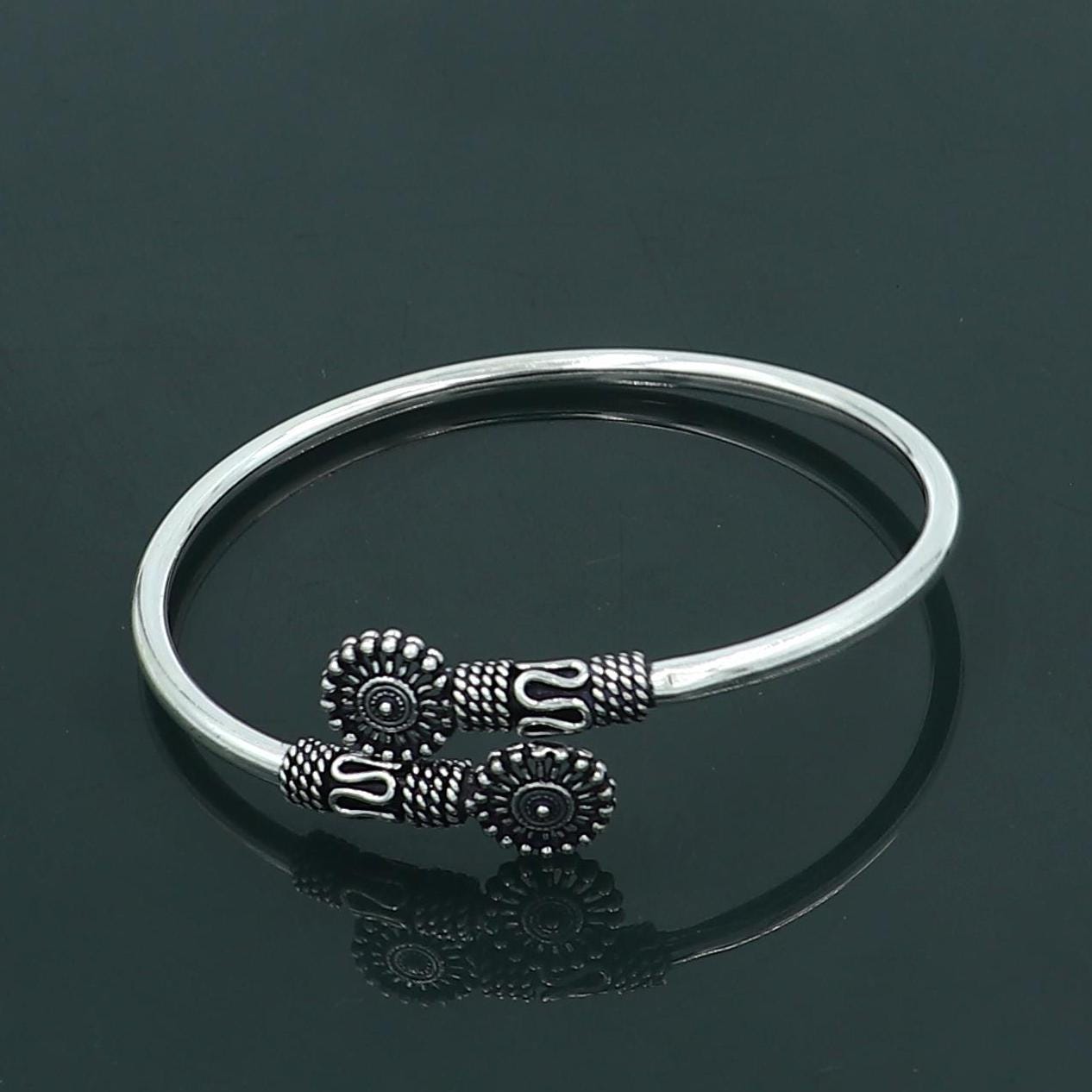 925 Sterling Silver Handmade Vintage Design Stylish Kada