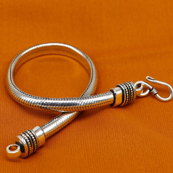6.5 Mm 925 Sterling Silver Handmade Snake Chain Bracelet D