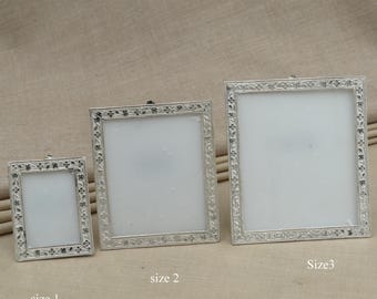 ヴィンテージイタリアンスターリングシルバー製小型フォトフレーム