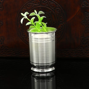 Pure 999 fine silver handmade vessel, water/milk Glass tumbler, silver flask, baby kids silver utensils stay healthy gift article  sv104