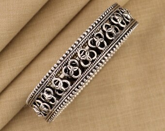 Trendy Cultural Design 925 Sterling Silver Unique Style Handmade